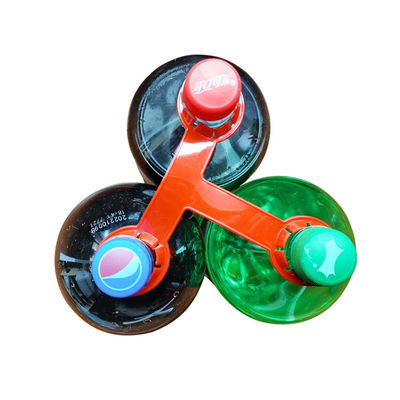 レッド 28mm プラスチック 3パック ボトル ネックホルダー ハンドル キャリバー 平均重量 4.67 g / pc
