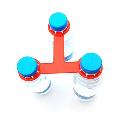 レッド 28mm プラスチック 3パック ボトル ネックホルダー ハンドル キャリバー 平均重量 4.67 g / pc