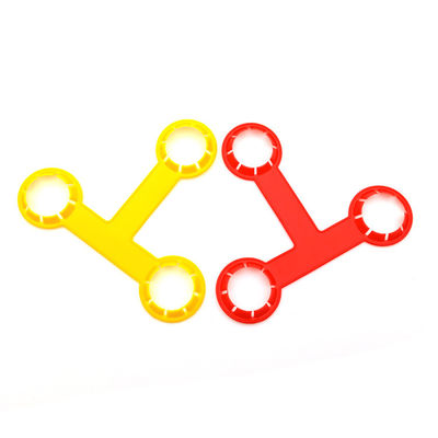 レッド 28mm プラスチック 3パック ボトル ネックホルダー ハンドル キャリバー 平均重量 4.67 g / pc