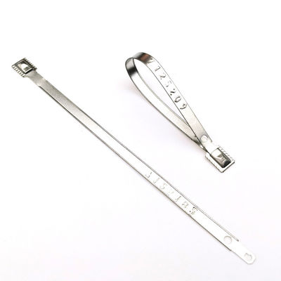 ISO 17712 認証されたメタルストラップシール 安全な改ざん防止のために 118 mm 全体長