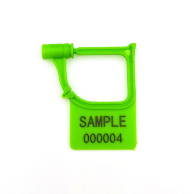 レーザープリントと平均重さ0.972g / pcの使い捨てミニプラスチックシールパッドロック