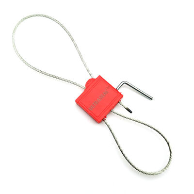 2.0mm ダブルロック プラスチック セキュリティケーブル シール 扭曲ハンドル 23.5 * 17mm マーク可能なエリア