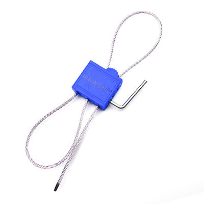 2.0mm ダブルロック プラスチック セキュリティケーブル シール 扭曲ハンドル 23.5 * 17mm マーク可能なエリア