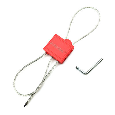 2.0mm ダブルロック プラスチック セキュリティケーブル シール 扭曲ハンドル 23.5 * 17mm マーク可能なエリア