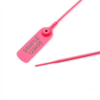 印刷レーザー/ホットスタンプ 400mm 調整可能な金属挿入付きプラスチックロックストライプシール