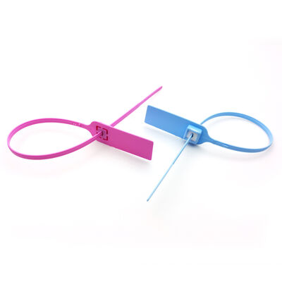 引っ張る 緊密なプラスチックシール メタル挿入 フラットテイル 使い捨て オーダーメイド セキュリティシール タグ