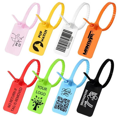 偽装防止の大きな旗 荷物袋用の安全プラスチックシール 標識エリア L 49.5 * W 30 mm